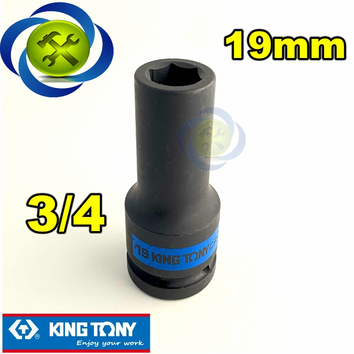 Tuýp 19mm loại 3/4 inch dài màu đen 6 cạnh kingtony 643519m