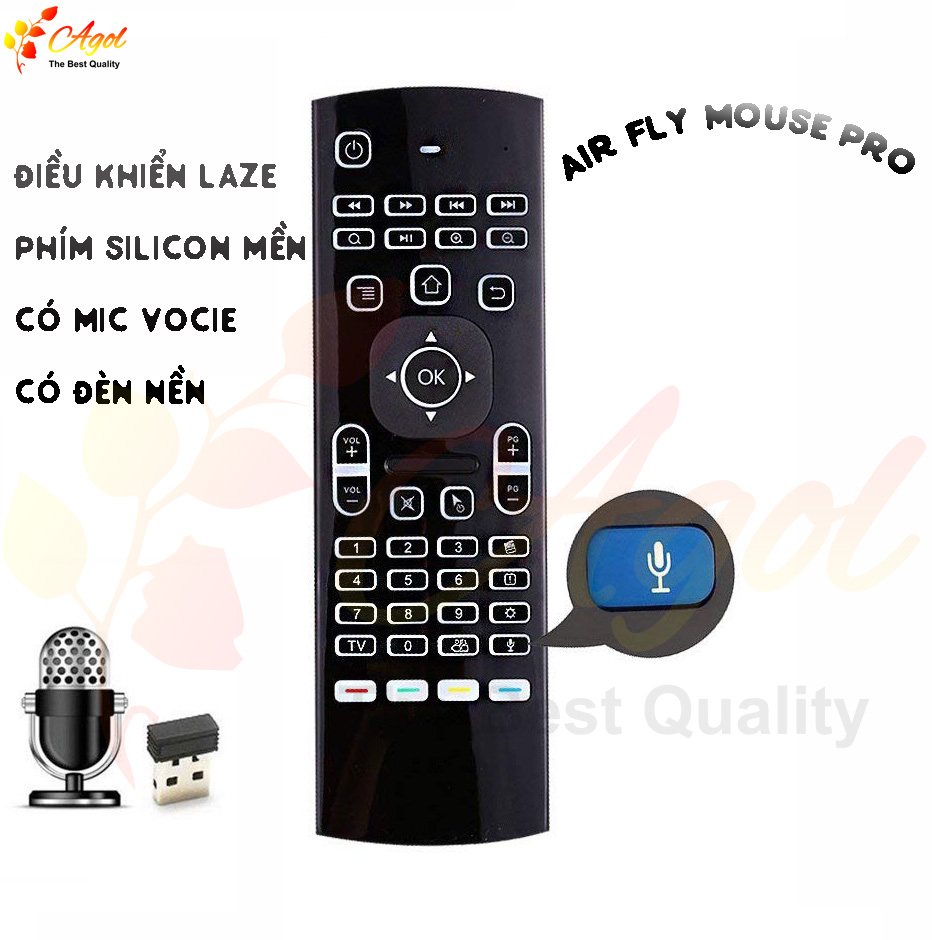 Chuột bay km900V pro ,MX3 pro có đèn nền phím mềm và mic voice