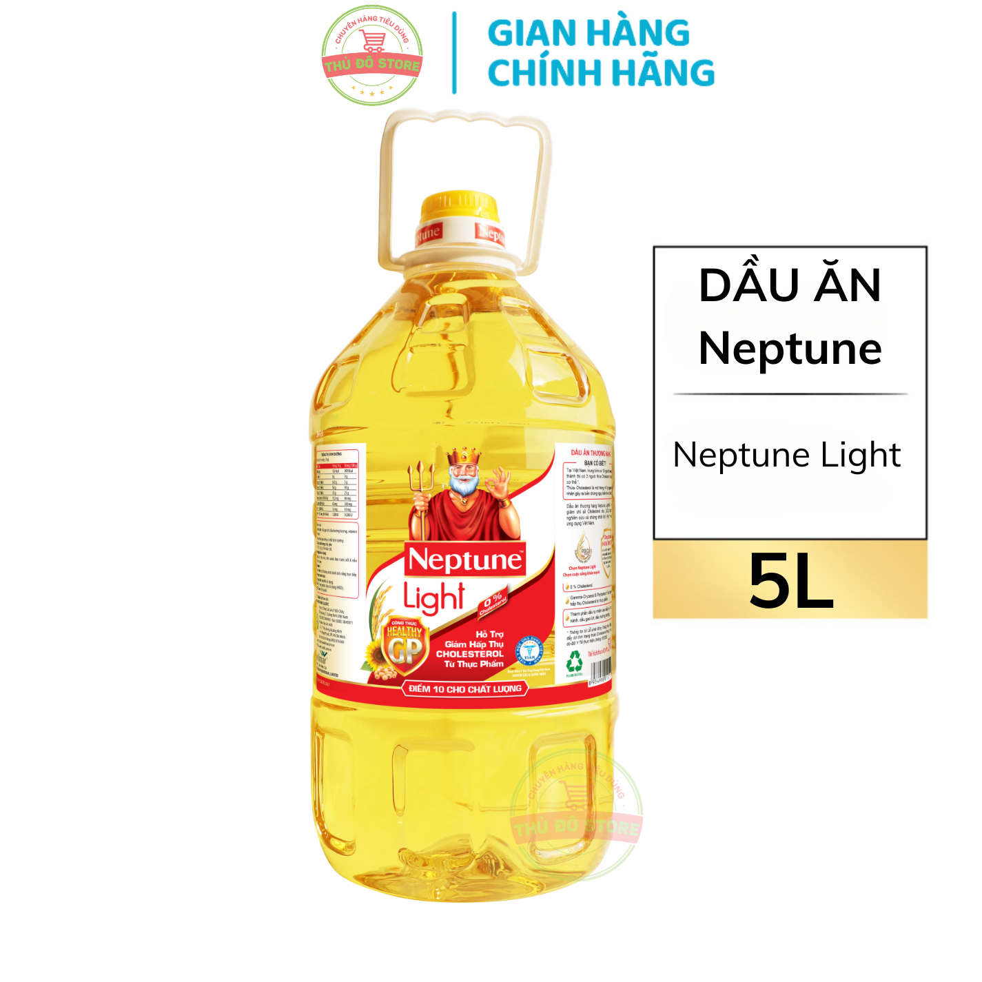 Dầu ăn neptune light - chai 5l