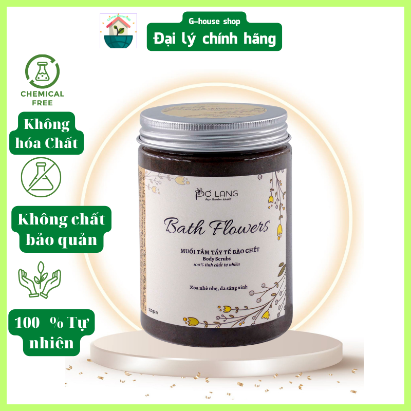 Muối Tắm Tẩy da chết body pơlang 130g,Tẩy tế bào chết làm sạch da, sáng da và cấp ẩm body, muối tắm hương cà phê