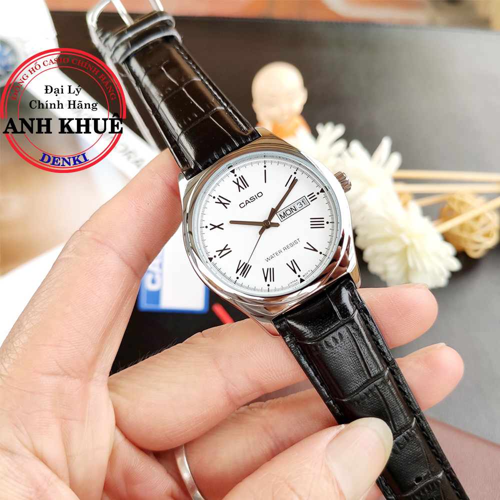 Đồng hồ nam dây da casio standard anh khuê mtp-v006l-7budf đẳng cấp