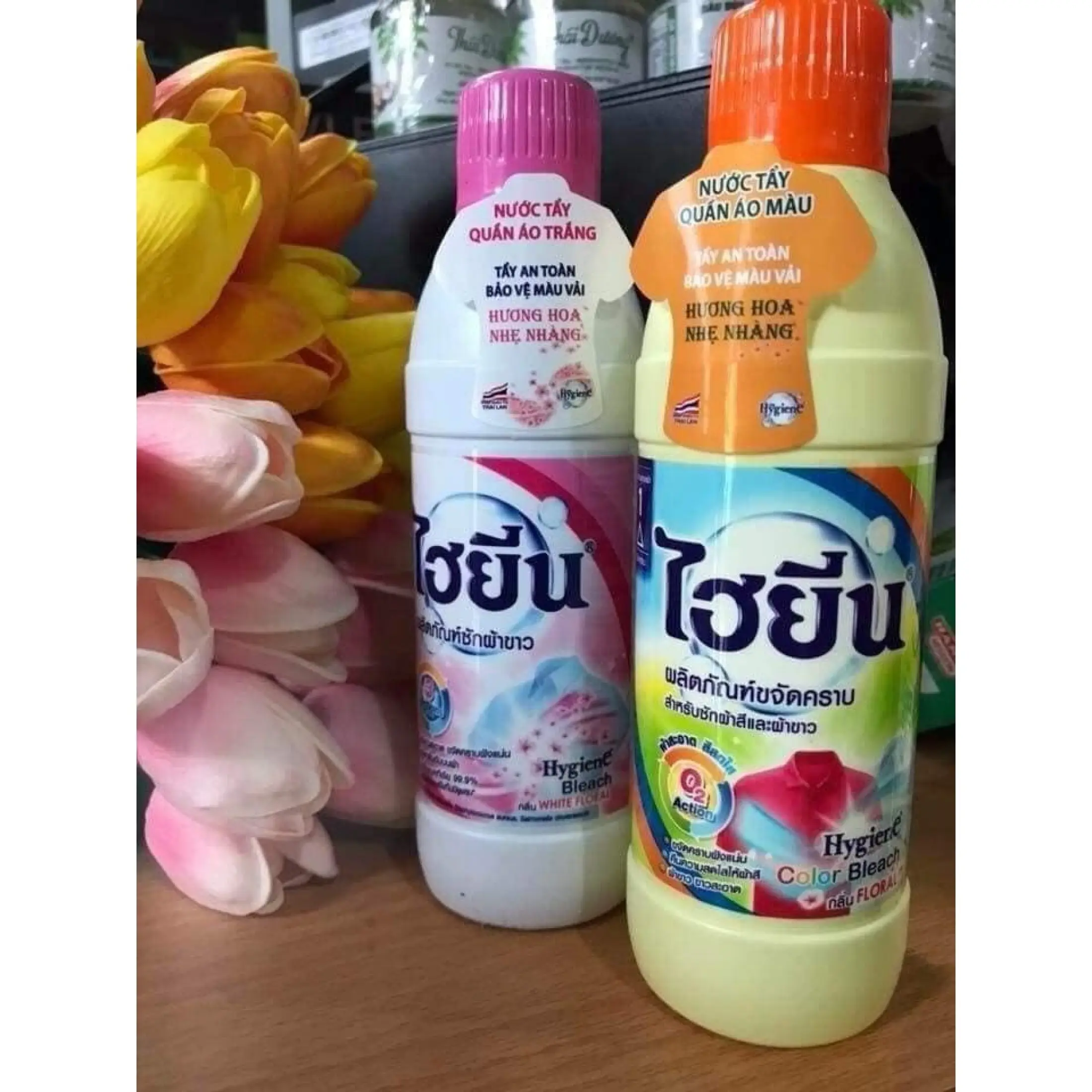 Thuốc tẩy trắng mốc, tẩy màu quần áo Thái Lan 250ml - Nước tẩy Hygiene sạch các vết bẩn