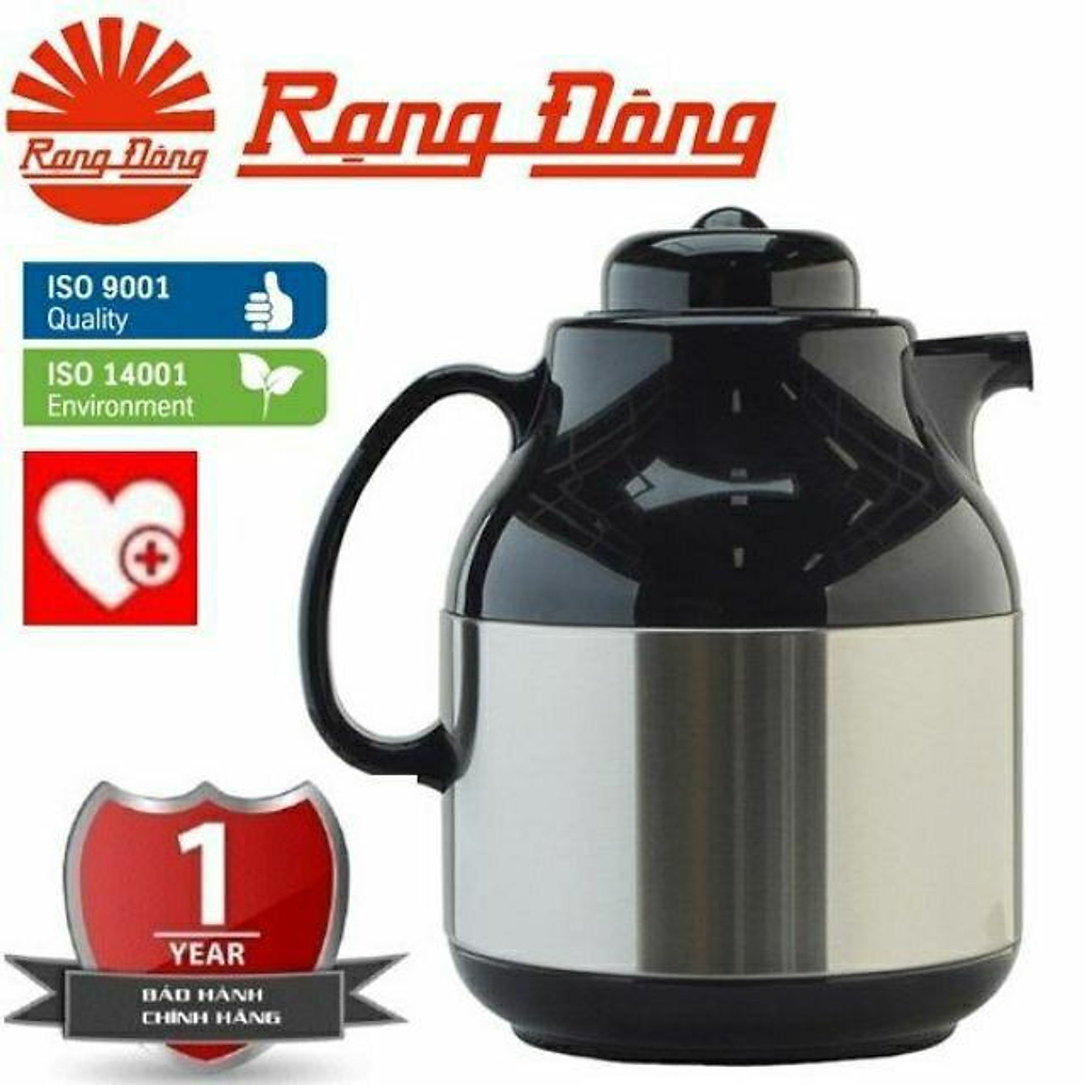 Phích pha trà – bình ủ trà giữ nhiệt rạng đông – rd-1055 st1.e - dung tích 1lit – bình thủy rạng đông chính hãng