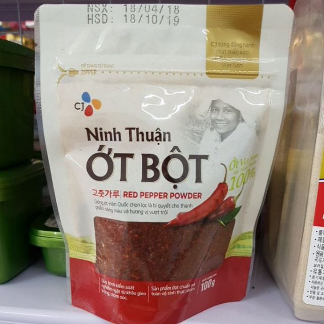 Bột ớt hàn quốc cj ninh thuận 100gr ảnh thật shop chụp