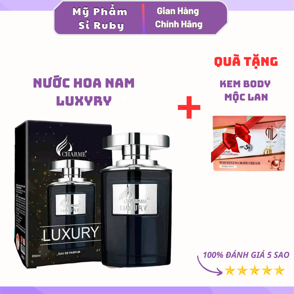 Nước hoa nam luxury 80ml + tặng kem body