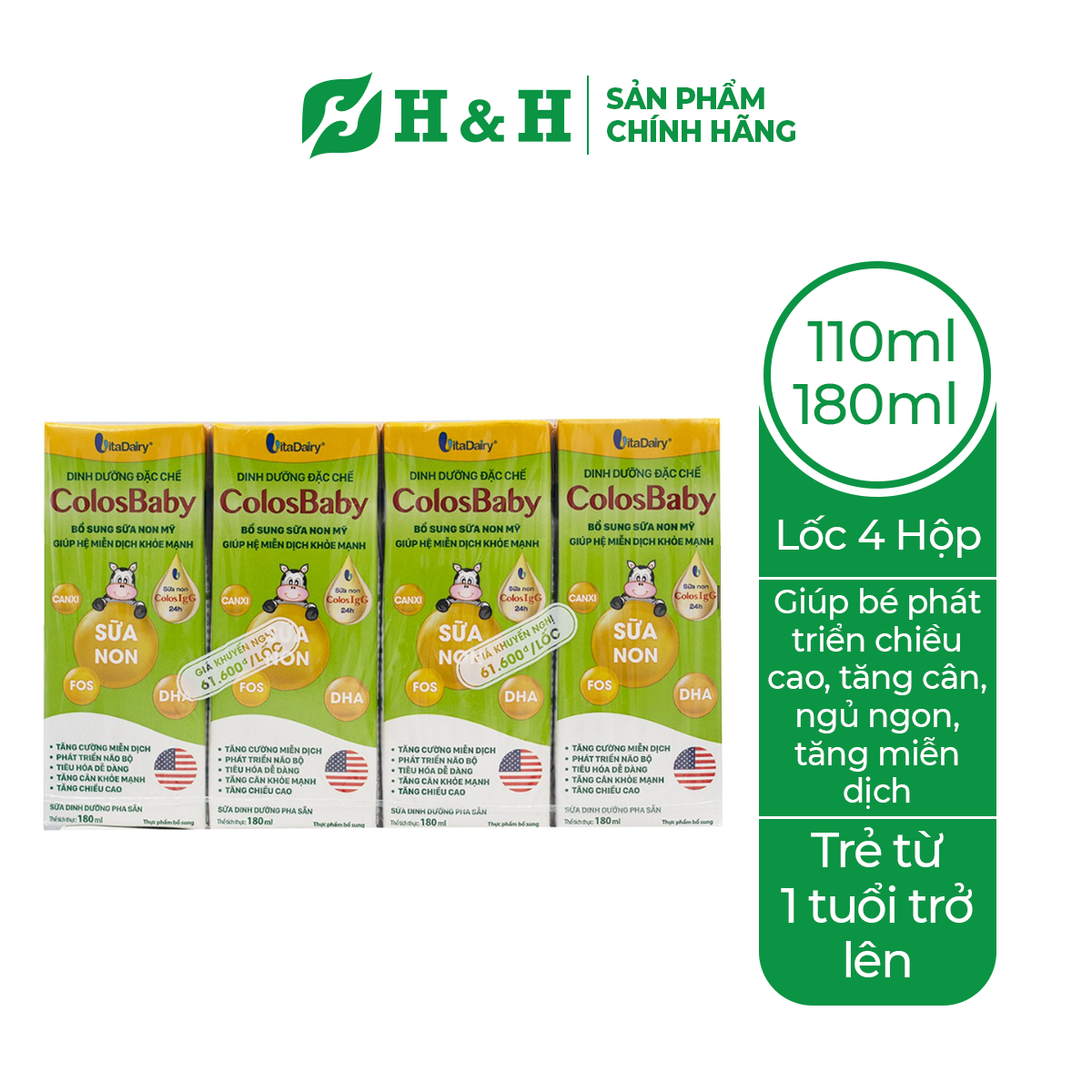 [HCM] Sữa COLOSBABY pha sẵn (110ml/ 180ml) – Tăng cường đề kháng hỗ trợ miễn dịch cho bé