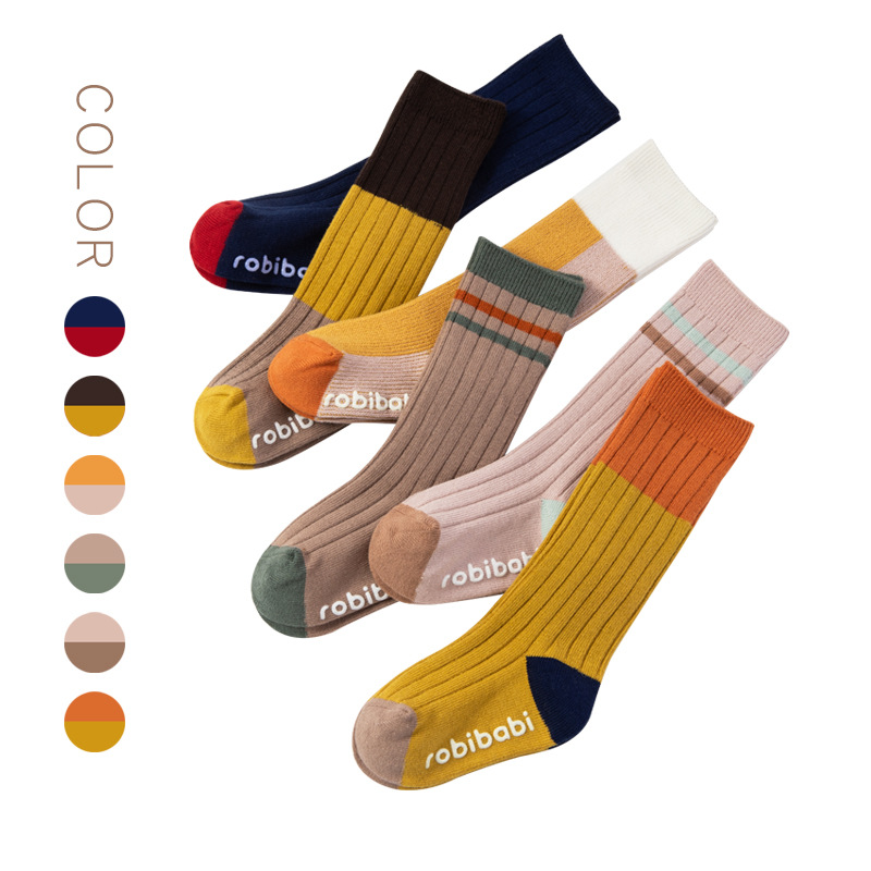Tất Trẻ Em Vớ Dài Qua Gối Cao Cấp Cho Bé gái Bé Trai Bằng Thun Cotton Co Giãn Tốt Thoải Mái