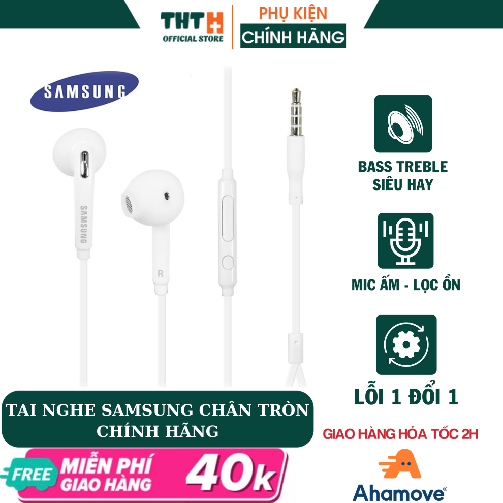 Tai nghe Samsung  S7 ZIN BÓC MÁY 2017 (Trắng) + Tặng 02 Núm Tai Nghe + Hộp đựng tai nghe 30k