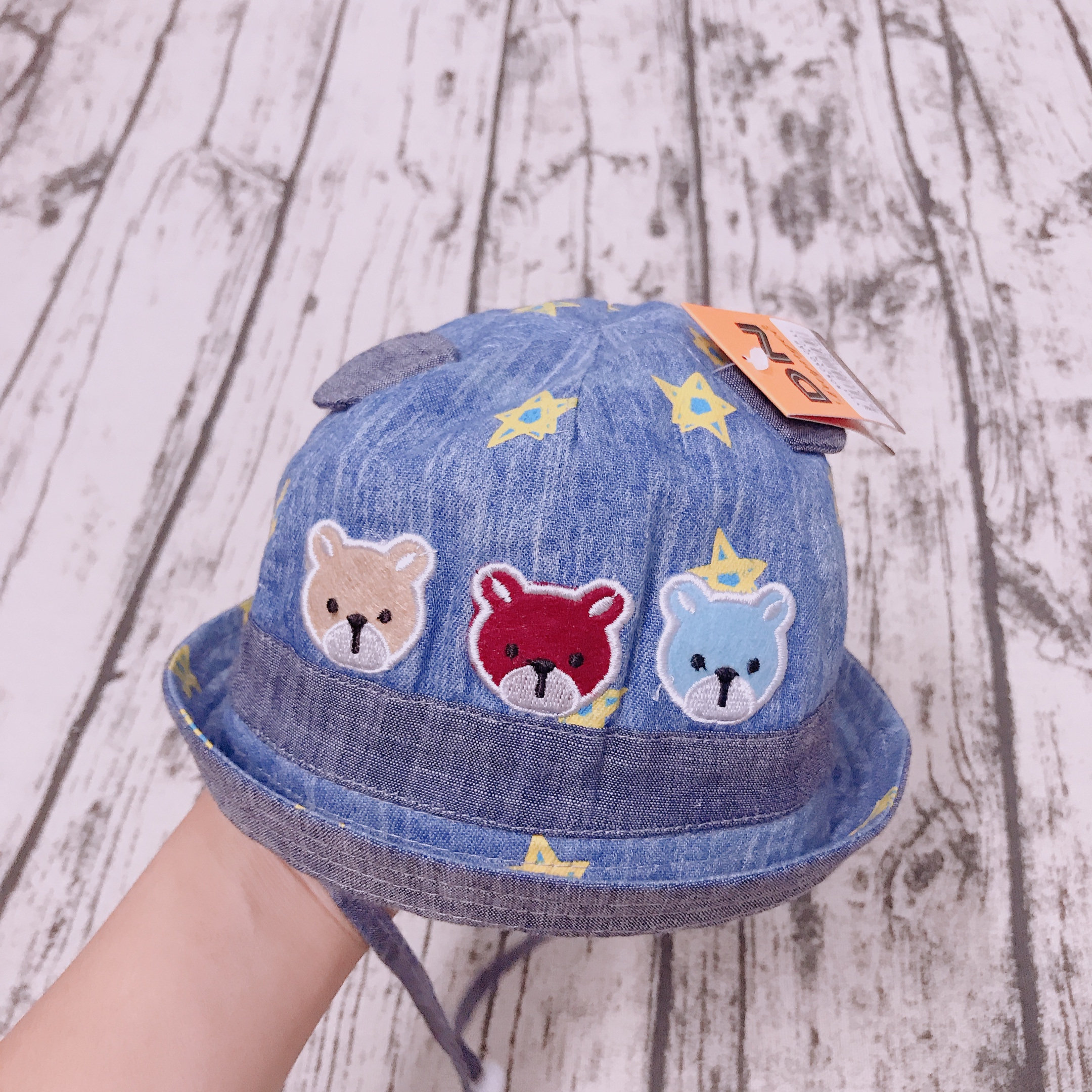 NÓN MŨ BO TRÒN 3 CON GẤU CHÁT VẢI MỀM MỊN CHO BÉ TRAI BÉ GÁI (DÂY RÚT)