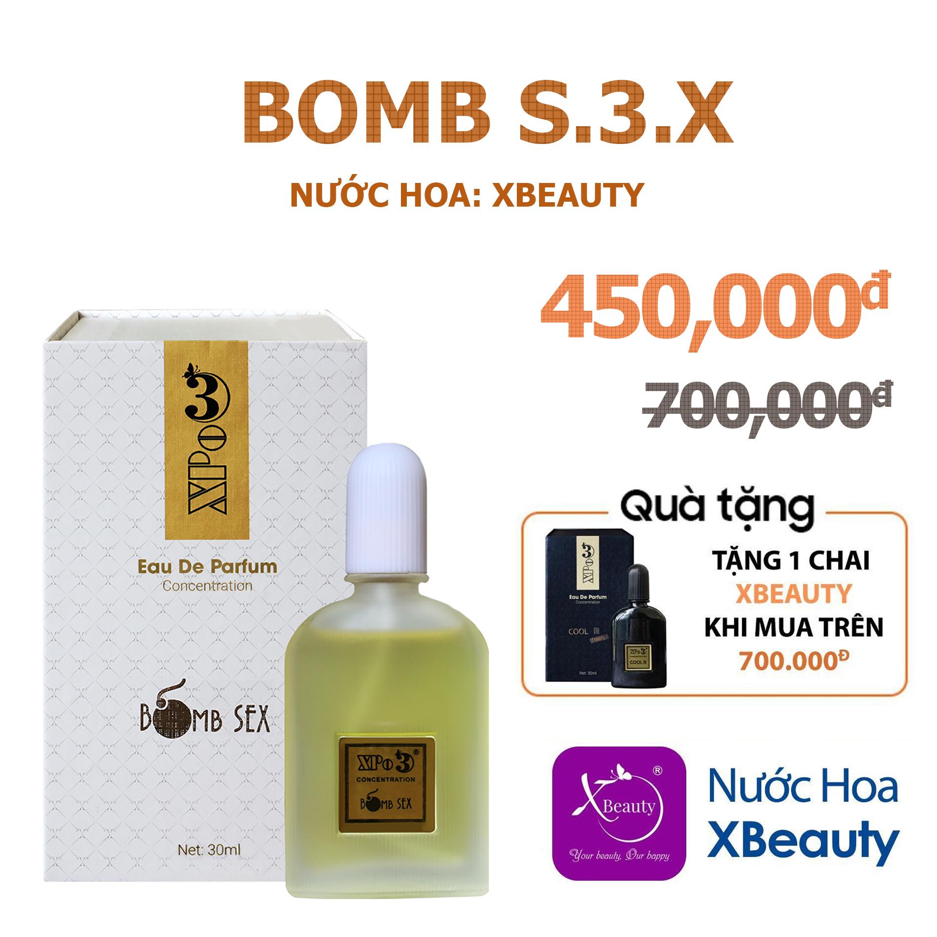 Nước hoa Nữ XBeauty XPo3 Bomb S3x 30ml (GTIN: 8938511722031). Nước hoa cô đặc thơm lâu dành cho Nữ