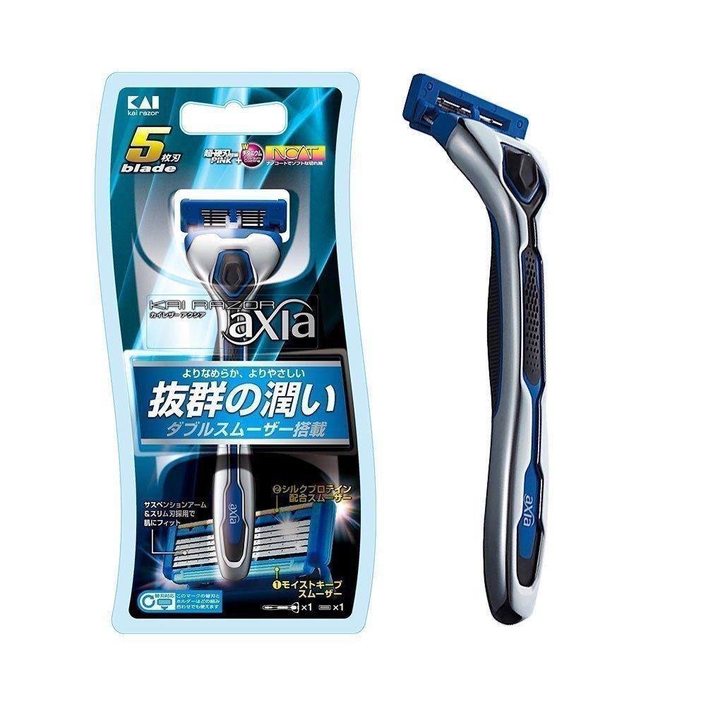 Dao cạo râu 5 lưỡi kép KAI RAZOR AXIA - Nhật Bản
