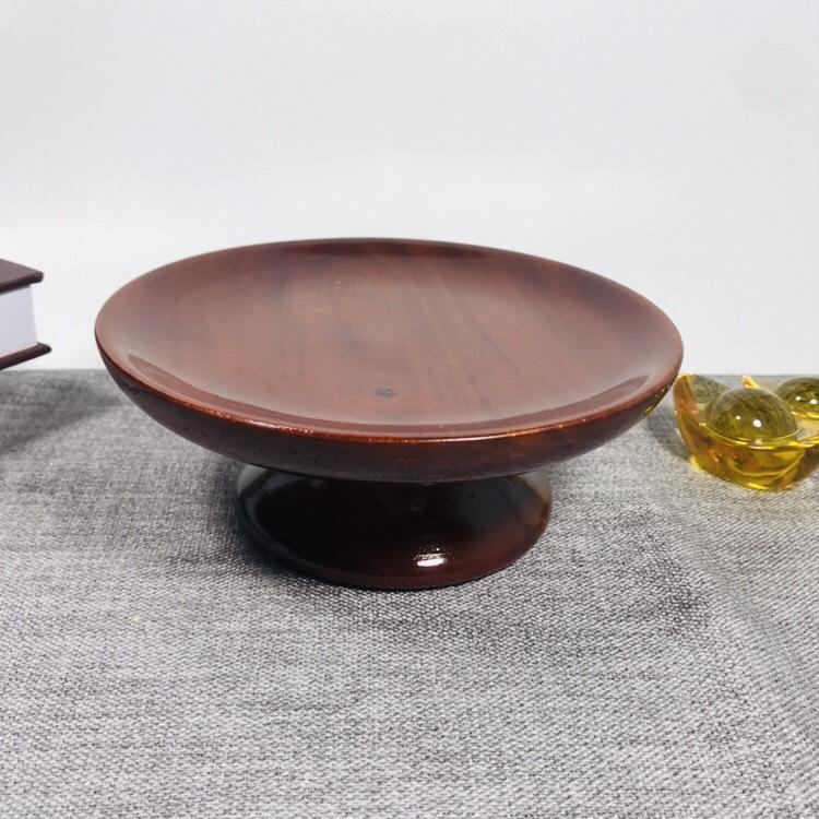 Đĩa gỗ đựng trái cây có đế, dĩa gỗ chưng trái cây bàn thờ - NHIỀU CỠ