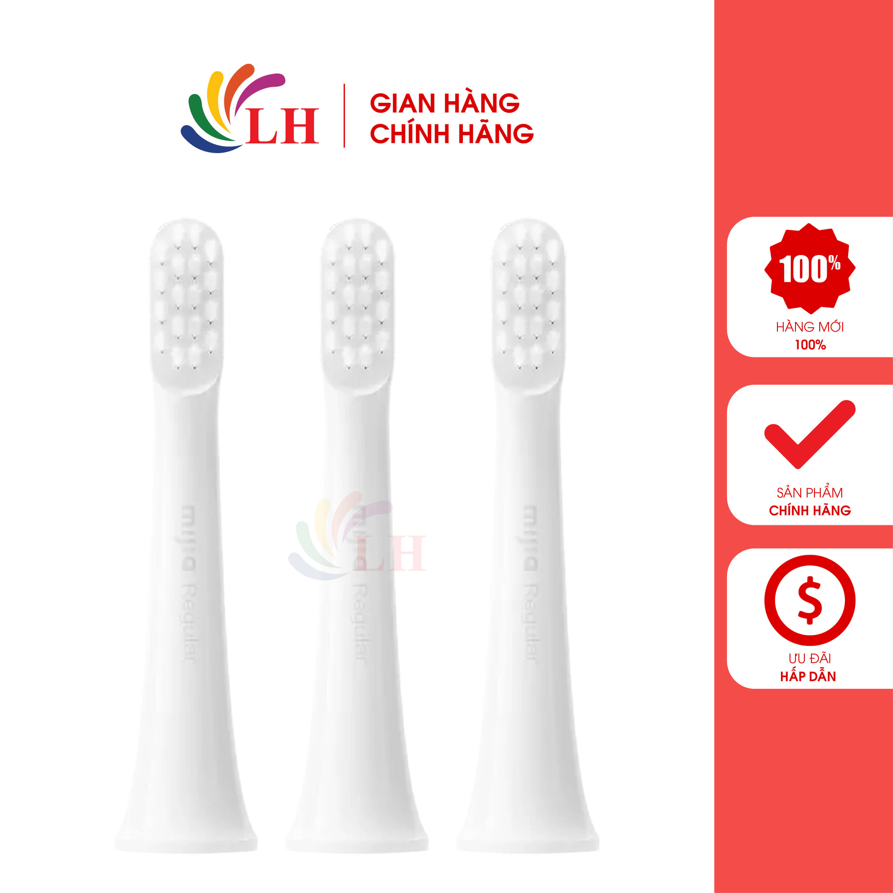 Đầu bàn chải thay thế bàn chải điện Xiaomi Mijia Sonic T100 NUN4098CN MBS302 - Thiết kế gọn nhẹ, lông bàn chải mềm, làm sạch nhẹ nhàng