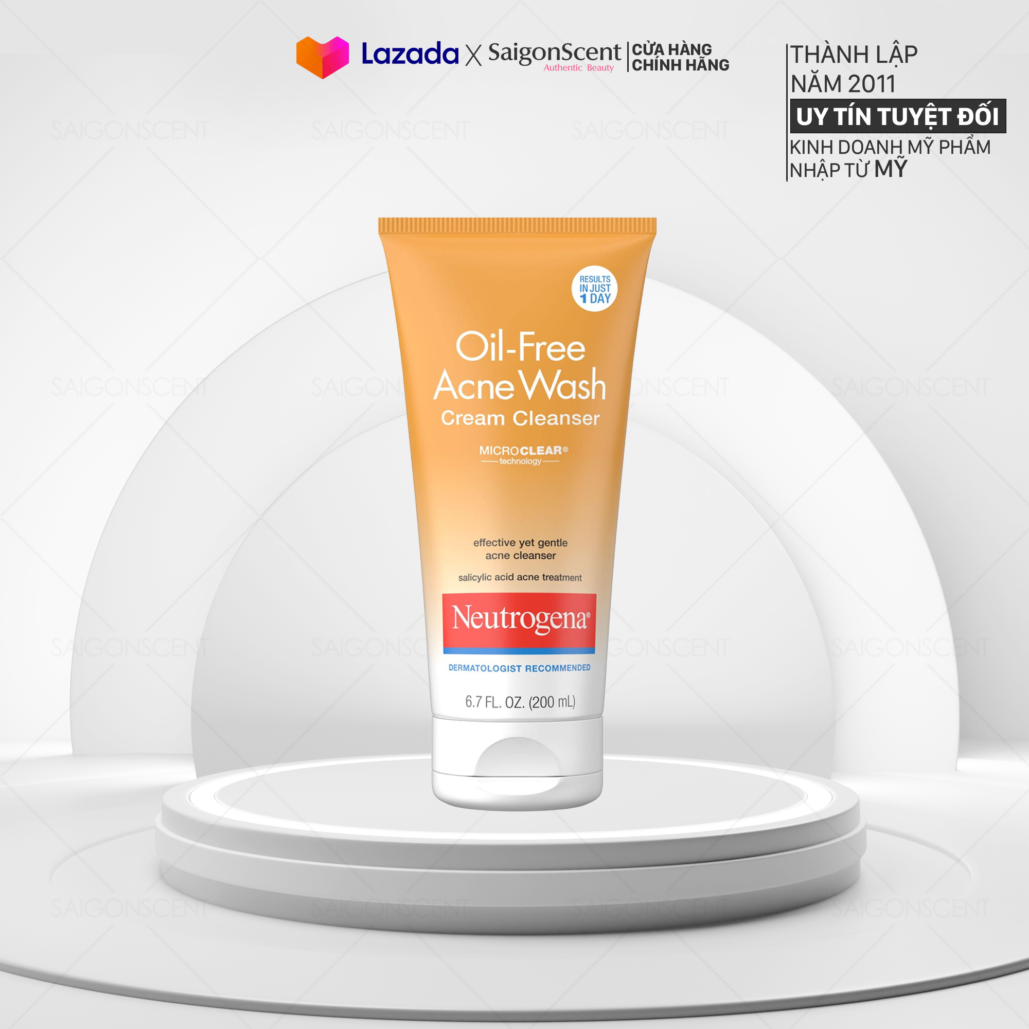 Sữa rửa mặt Neutrogena Oil Free Acne Wash Cream Cleanser
