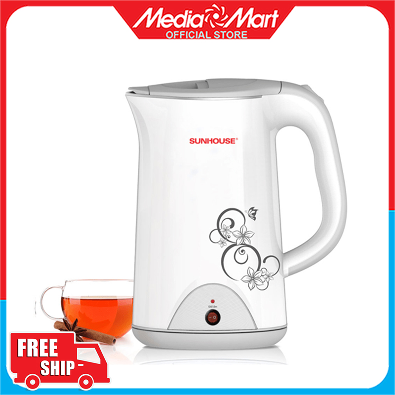 Bình siêu tốc inox 1,7l sunhouse shd1388-trắng/xa