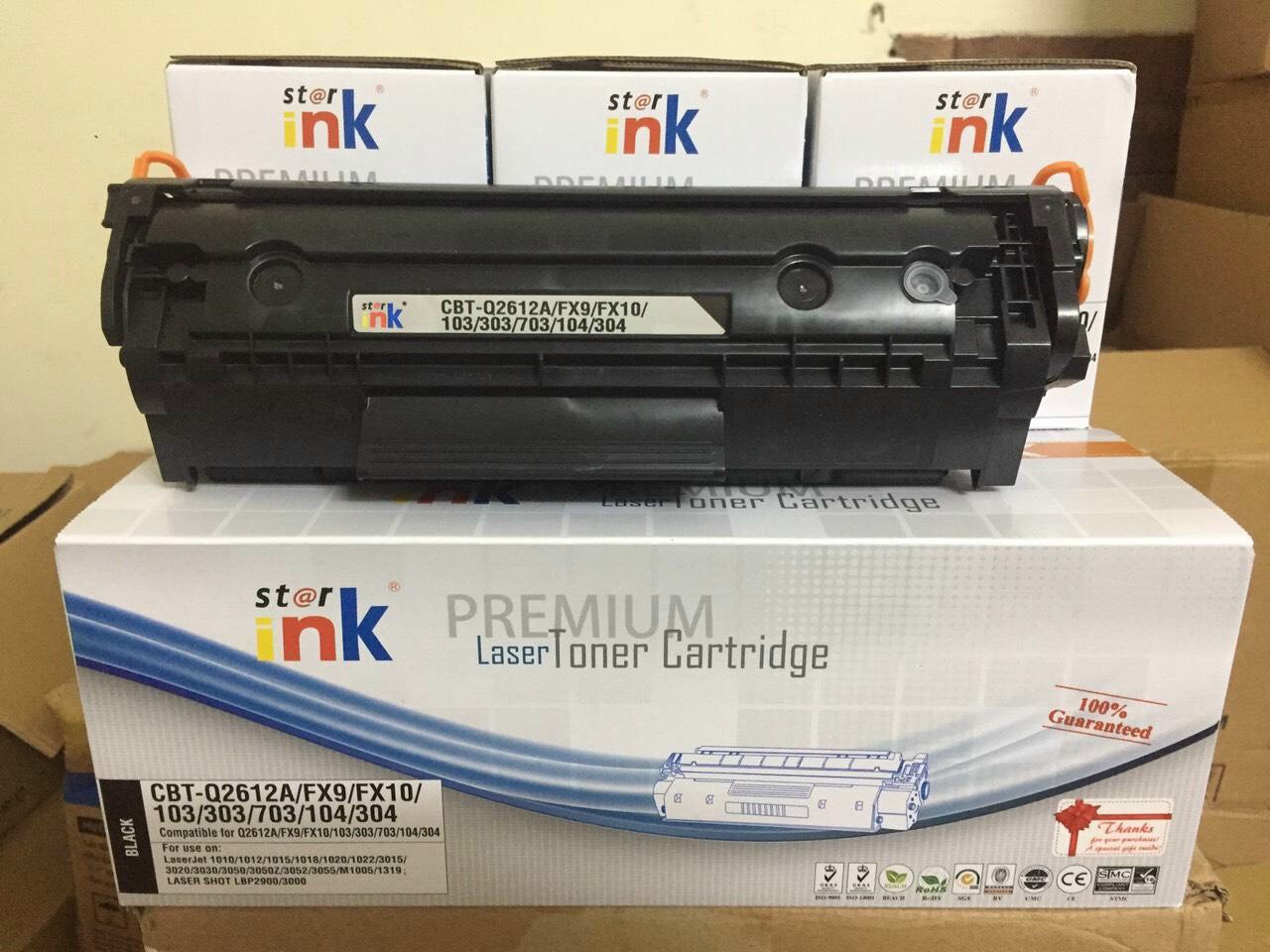 Hộp mực 12a , có lỗ đổ mực, mực thải. hộp mực cho máy in canon 2900/303..., hp 1010, 1015...