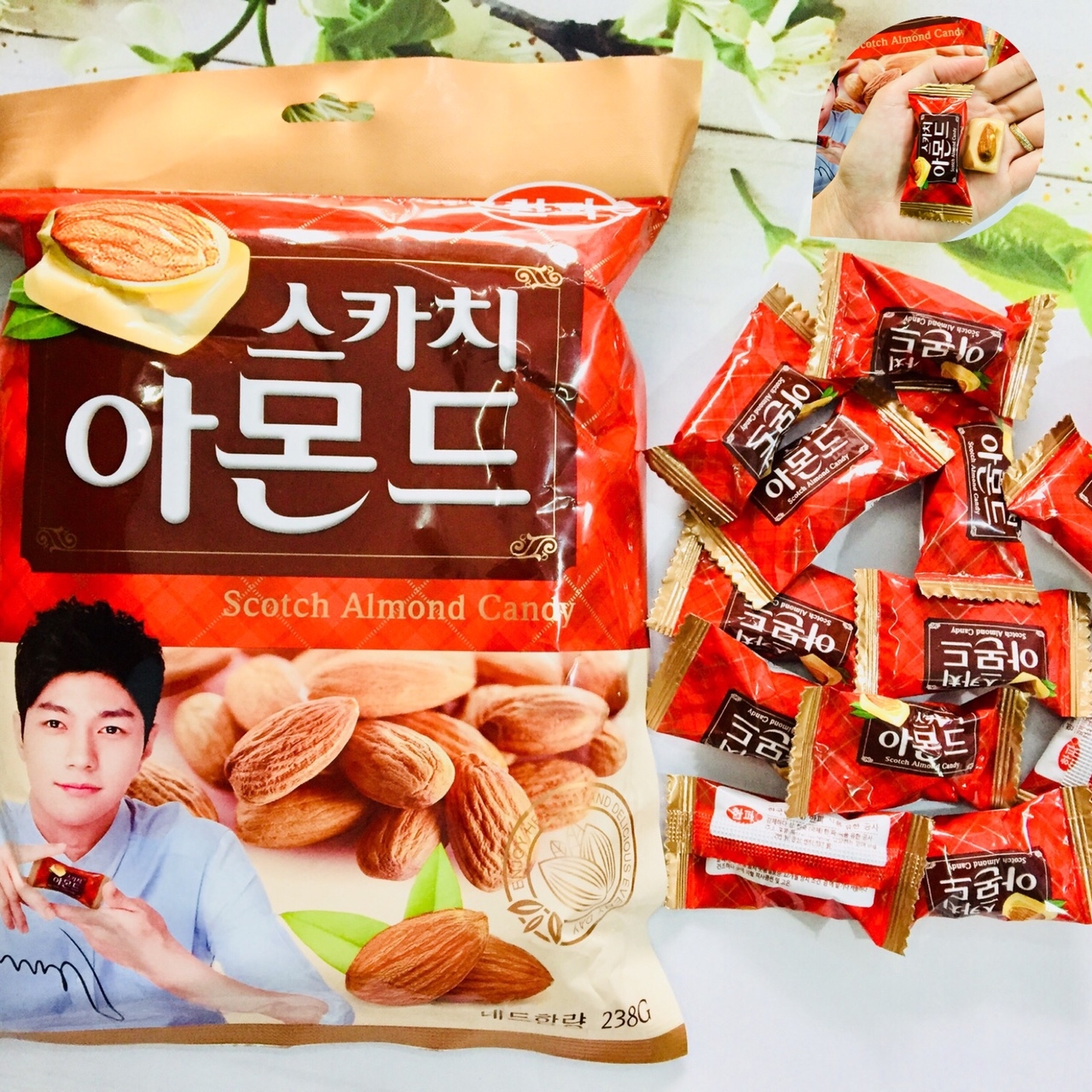 Kẹo socola sữa bọc hạnh nhân Hàn Quốc 238 gram - Siêu Ngon