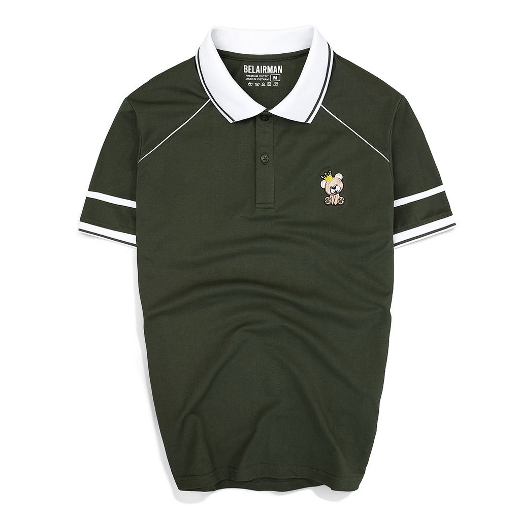 Áo polo nam có cổ liam form regular tay ngắn vải cá sấu cotton xuất xịn plth0050 - belairman