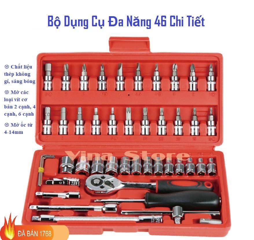 Dụng Cụ Cầm Tay Đa Năng, Bộ Dụng Cụ Đa Năng Đi Phượt, Bộ Dụng Cụ Mở Ốc Vít Đa Năng 46 Chi Tiết, Nhiều Đầu Vặn Vít Kích Thước Khác Nhau Tiện Dụng, Hộp Đựng Nhỏ Gọn Dễ Mang Theo