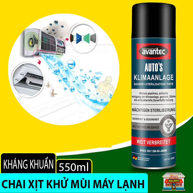 Chai Rửa Máy Lạnh AVANTEC - Xịt Khử Mùi Máy Lạnh, Chai Vệ Sinh Máy Lạnh, Chai Xịt Vệ Sinh Máy Lạnh Ô Tô,