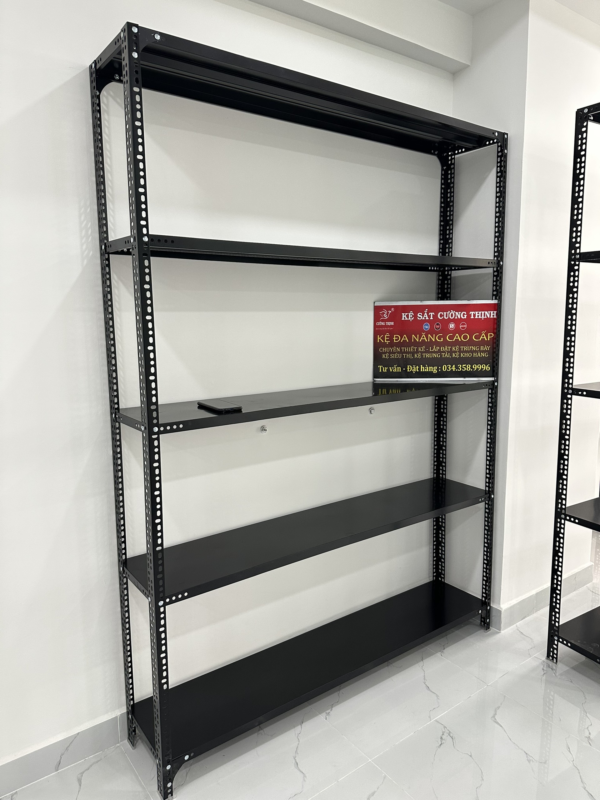 Kệ sắt v lỗ, cao 2m x dài 1m5 x rộng 50cm, kệ sắt đa năng