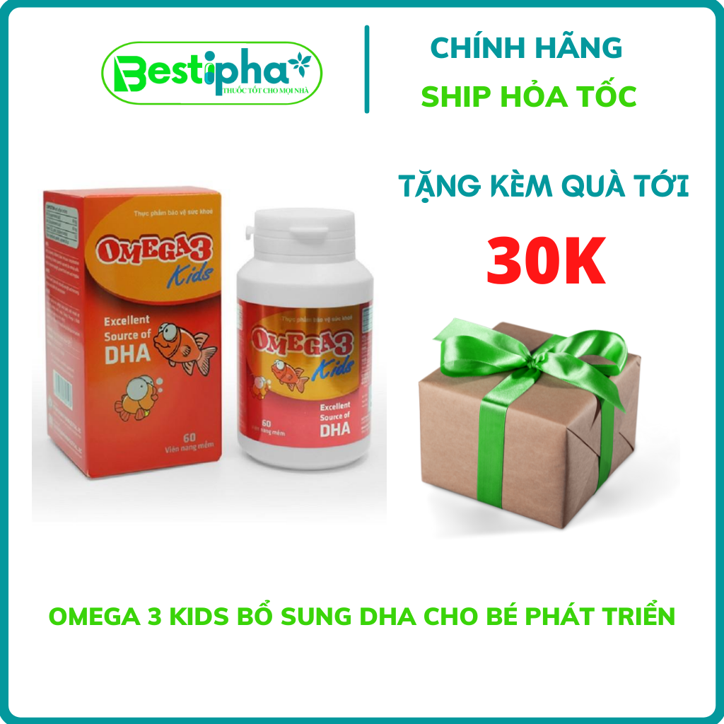 Omega 3 Kids bổ sung DHA cho bé phát triển Hộp 60 viên