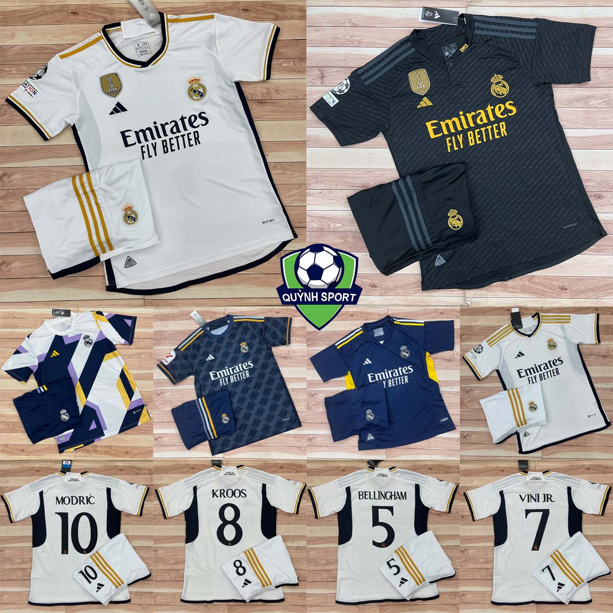 HOÀN TIỀN 15% - Áo Bóng Đá CLB Real Madrid Áo Đá Banh Real 2023- Chuẩn Mẫu Thi Đấu - Vải Polyester Thái Gai Lưới