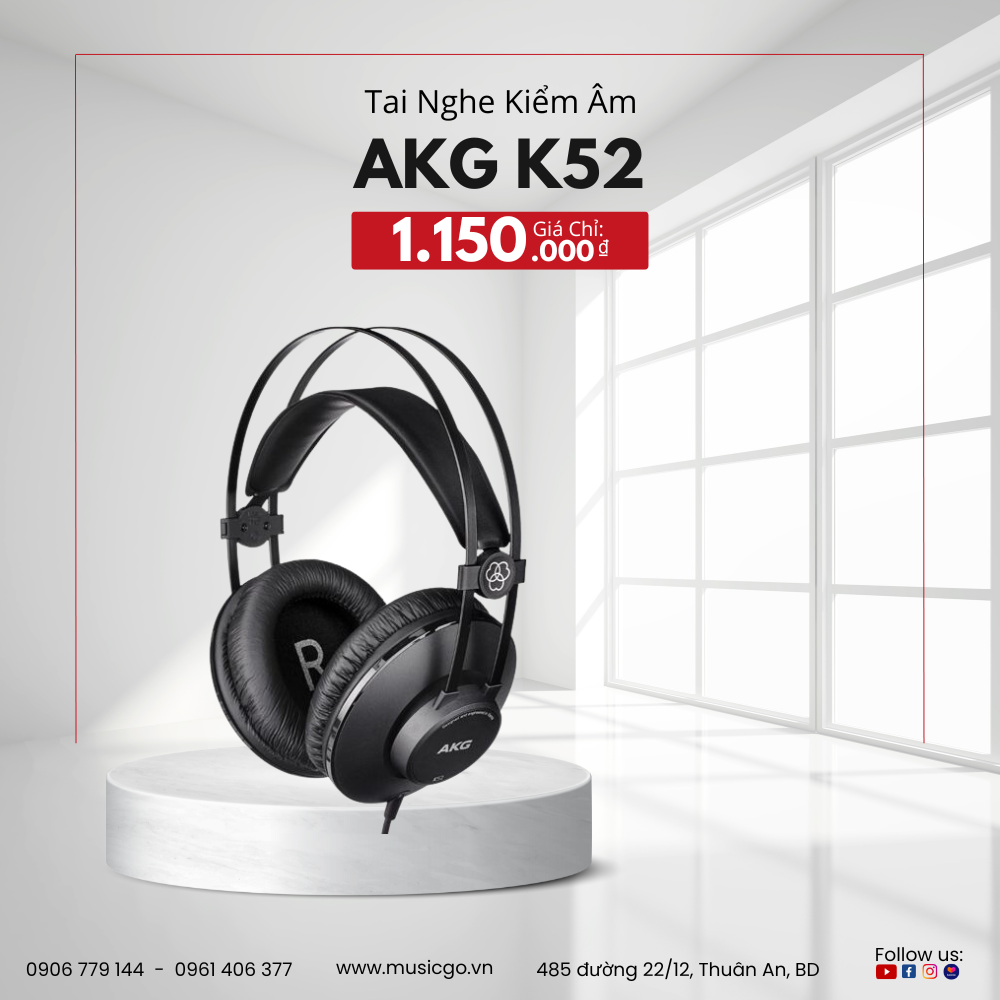 Tai nghe chụp tai kiểm âm akg k52