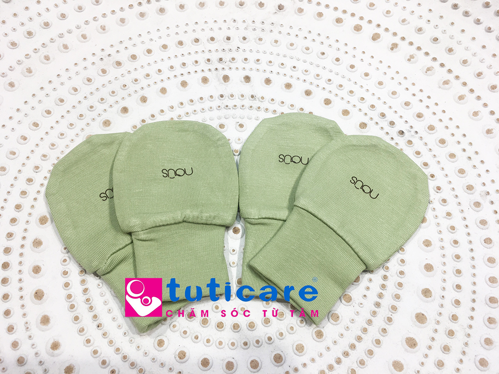 Set Nous 2 đôi bao tay bo petit xanh cốm