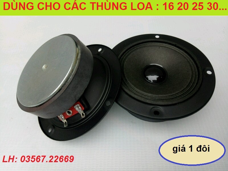 Loa treble hồng kì tròn 10cm chất lượng - loa treble giấy - giá 2 củ