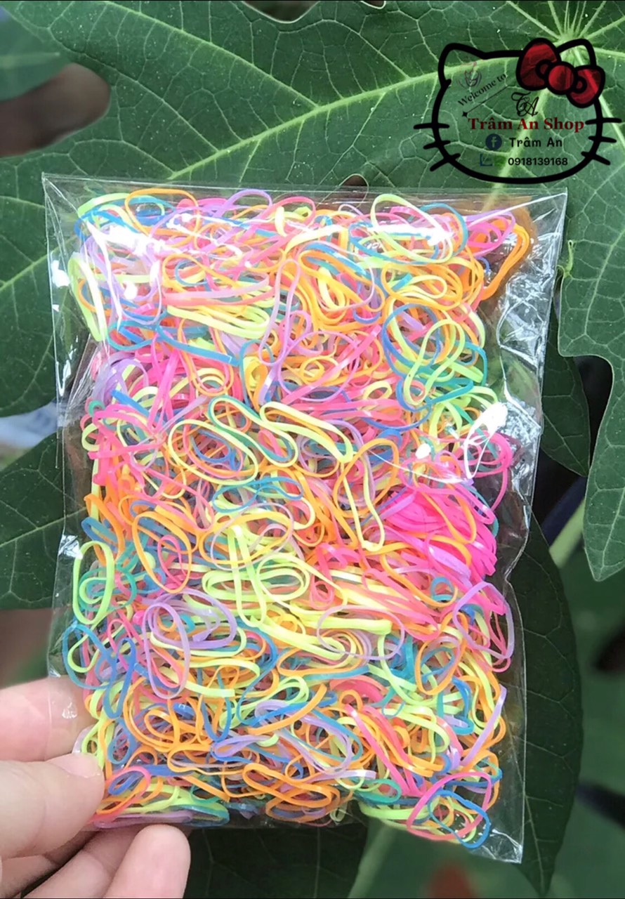 Thun cột tóc (chun buộc tóc) nhiều màu cho bé gái (loại nhỏ)