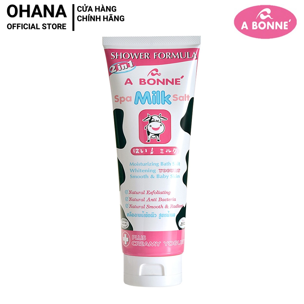Muối Tắm Sữa Bò Spa A Bonne Làm Trắng Da, Tẩy Tế Bào Chết A Bonne Spa Milk Salt Shower Formula 350g