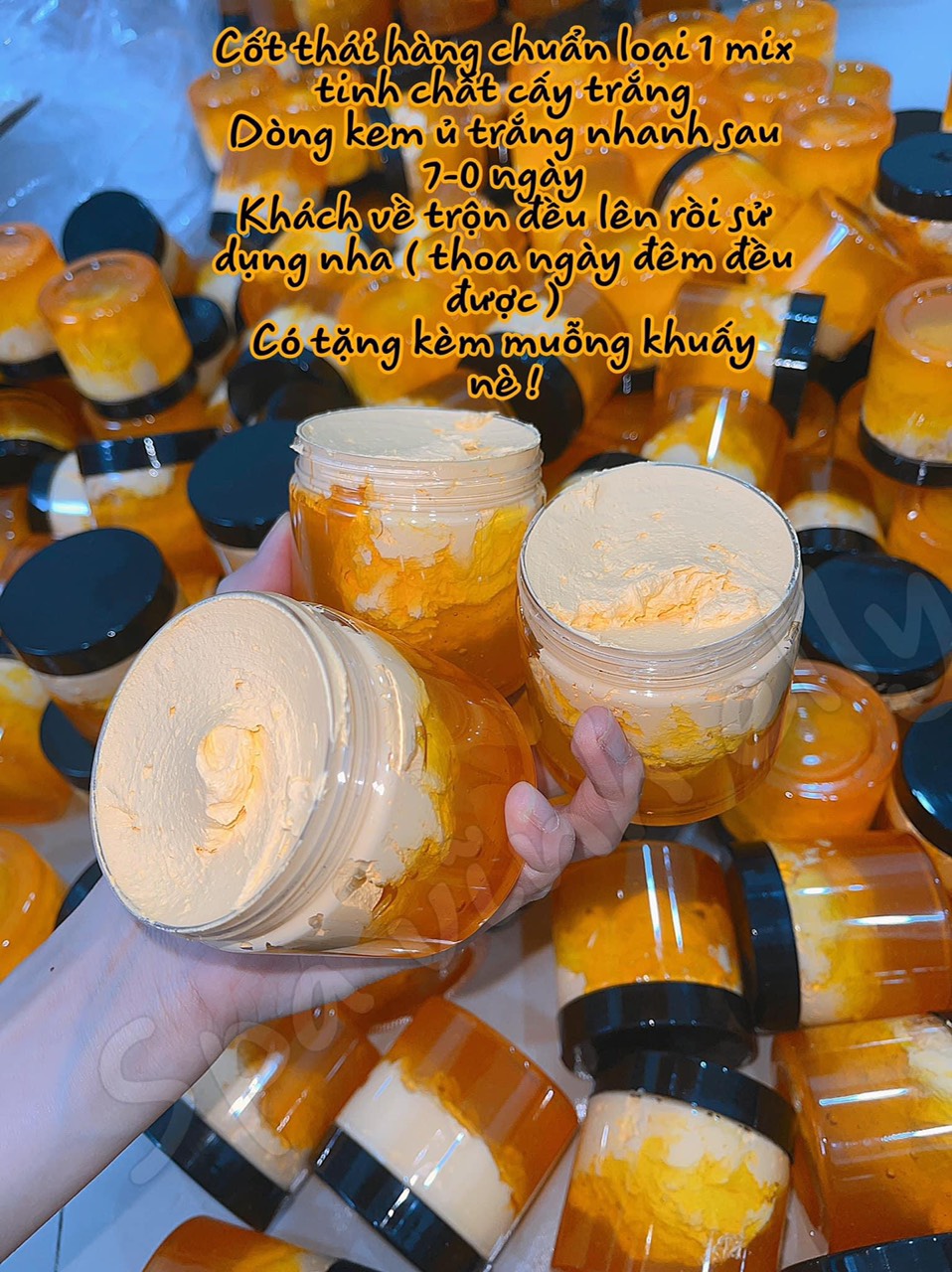 Kem dưỡng trắng toàn thân body cốt trắng từ phôi kem mặt an toàn hiệu quả cho da chai lì Thanh Thanh hủ 250gr