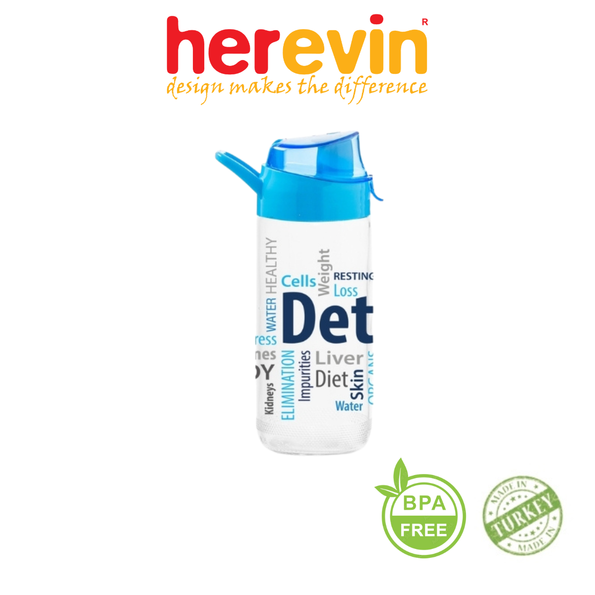 Bình Nước Thể Thao Thủy Tinh Herevin Decor 500ml - HEBI111805-007