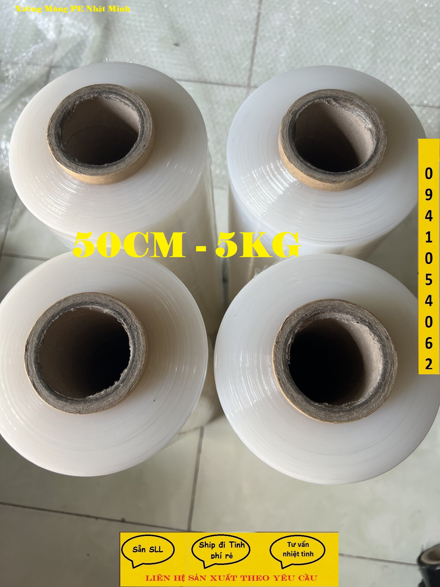 Màng pe, màng quấn 50cm 5kg
