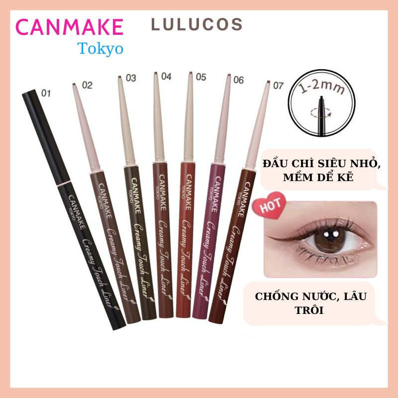 Chì kẻ mắt lâu trôi Canmake Creamy Touch Liner Nhật Bản