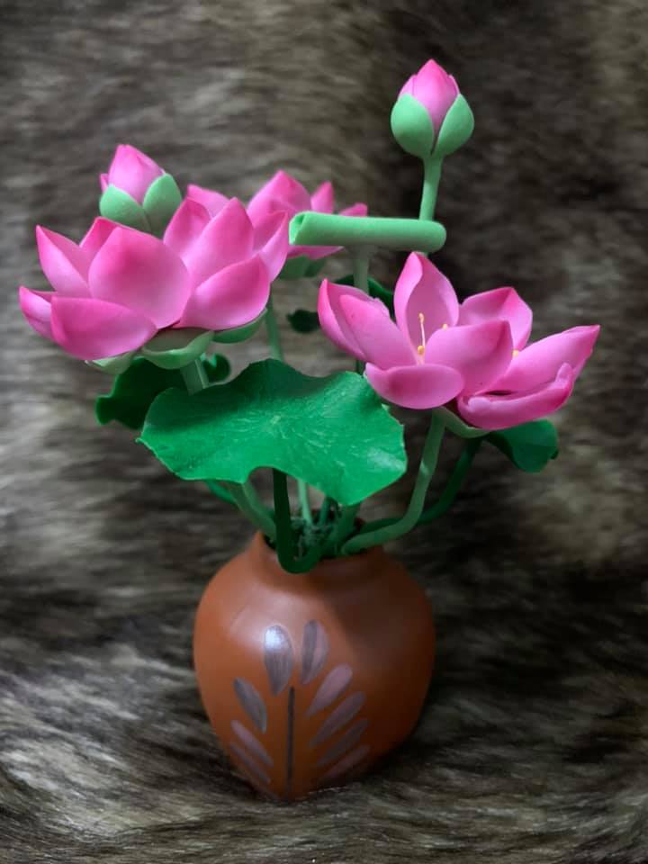 [HCM]Chậu gốm hoa sen đất sét nhỏ