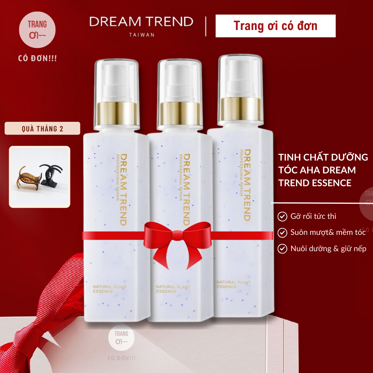 [HCM]Combo 3 chai essence dưỡng tóc AHA DREAM TREND