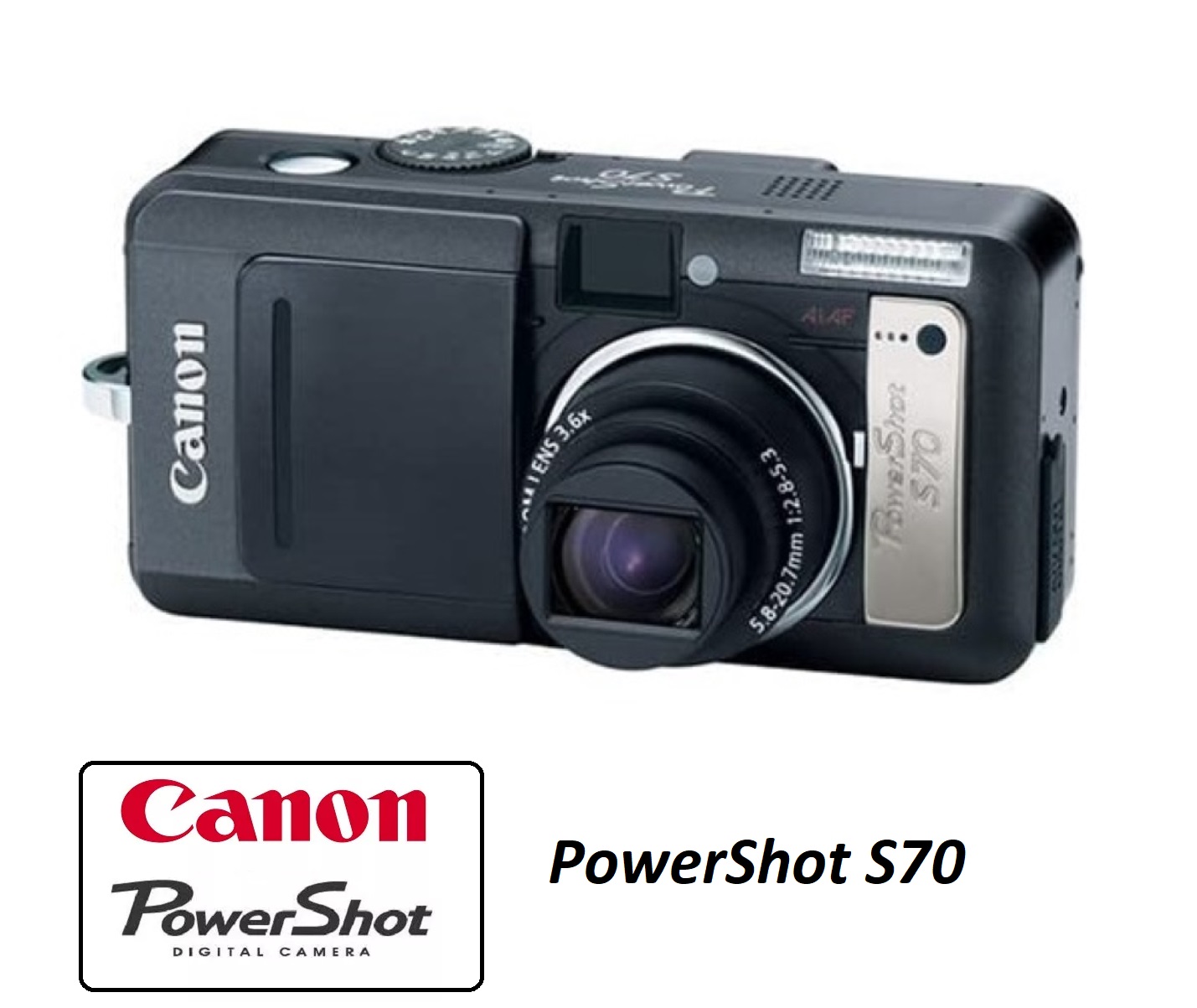 Máy ảnh bỏ túi canon powershot s70 - sản xuất tại nhật, thuộc dòng máy " nồi đồng cối đá - siêu bền"