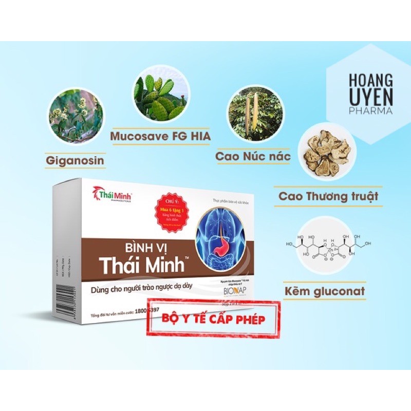 Bình vị thái minh - hộp 20 viên