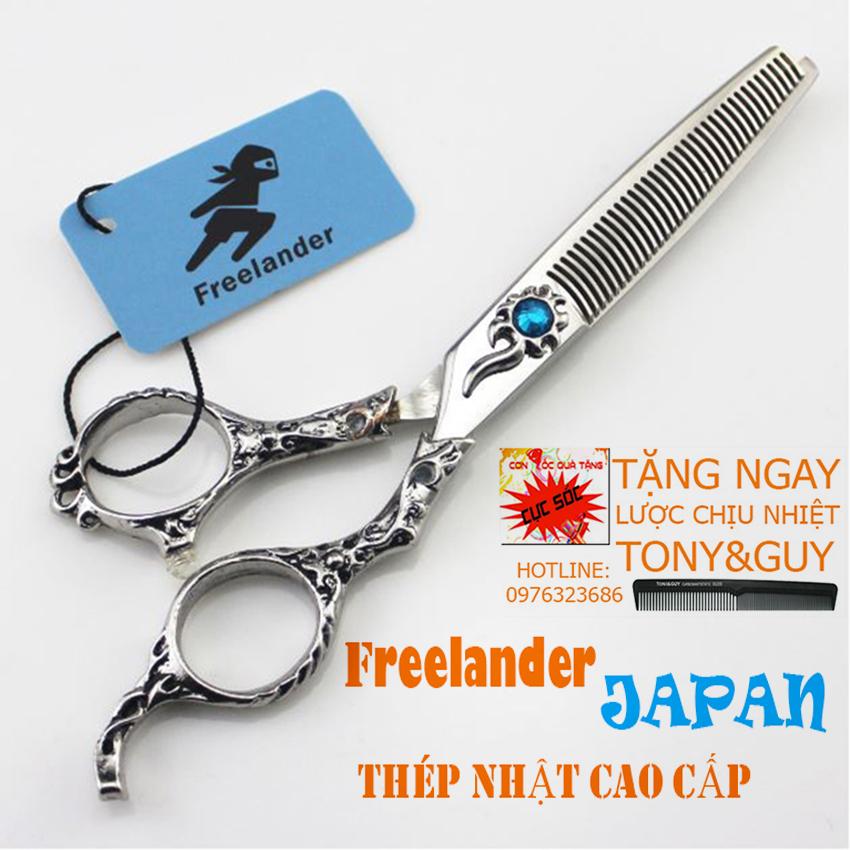 Kéo tỉa tóc nam Freelander FR02 tặng bao kéo Kasho và 1 lược Tony&Guy chịu nhiệt cao cấp