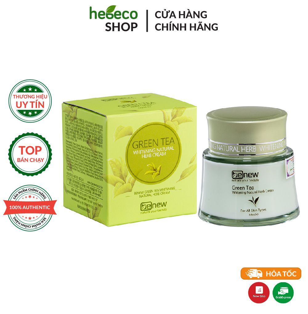 Kem dưỡng da và ngăn ngừa lão hóa chiết xuất từ trà xanh cao cấp BENEW Green Tea 60ml - Hàn Quốc