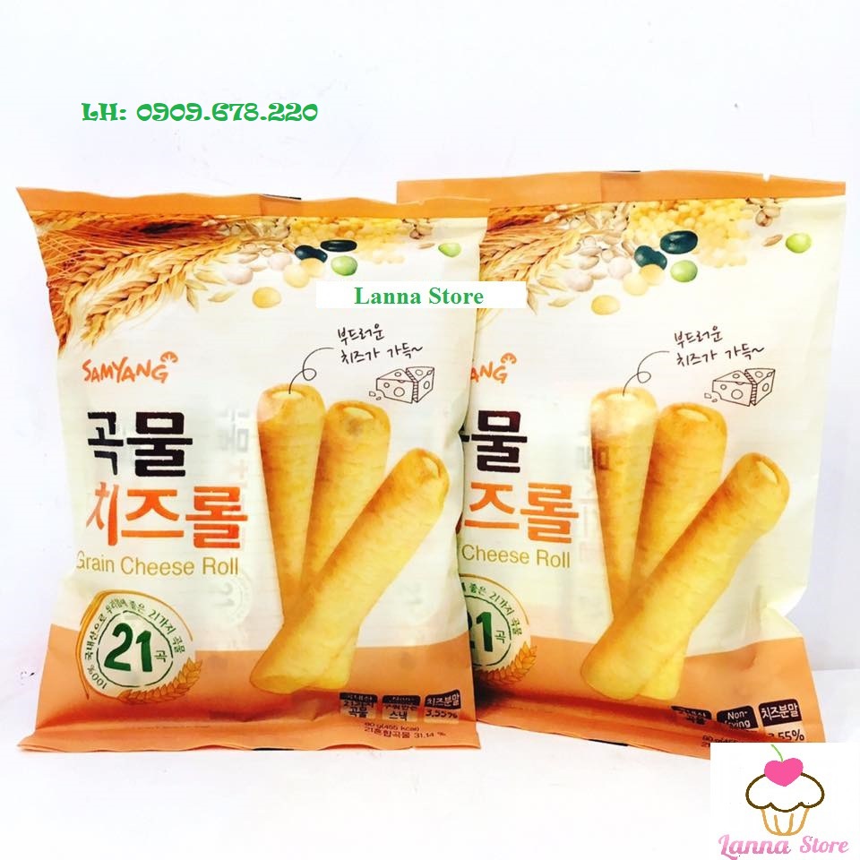 HCMBánh ngũ cốc cuộn phô mai Samyang - xuất xứ Hàn Quốc .
