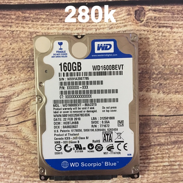 Ổ cứng hdd 160g 2.5’ dùng cho laptop các hãng