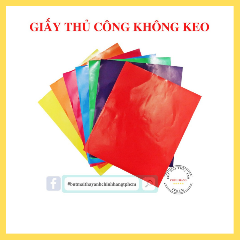 Xấp 14 tờ giấy thủ công không keo khổ lớn 17x21 cm