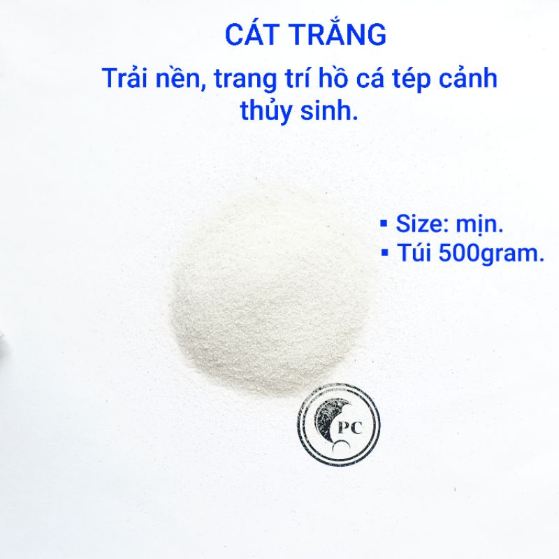 500g cát trắng trang trí và trải nền bể thủy sinh cá cảnh