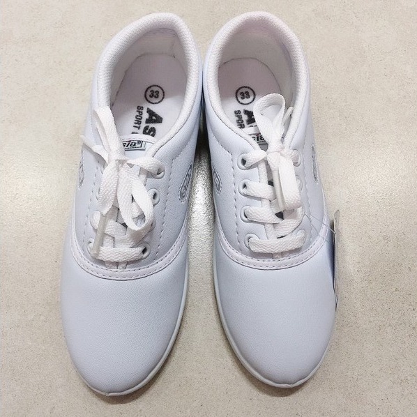 Giày bata Asia trắng, Giày Thể Thao Asia trắng mẫu cột dây chất liệu simili cho nam và nữ - LYLYSPORTS