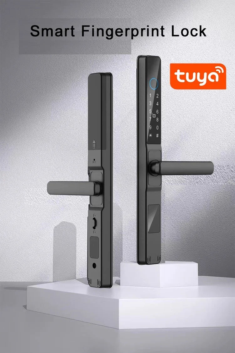 Khóa thông minh chống nước vân tay, thẻ từ, app điện thoại, mật mã chuyên cho cửa nhôm kính  - nhận lắp đặt