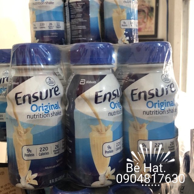 Sữa ensure mỹ hương vanila 237 ml - thùng 30 chai