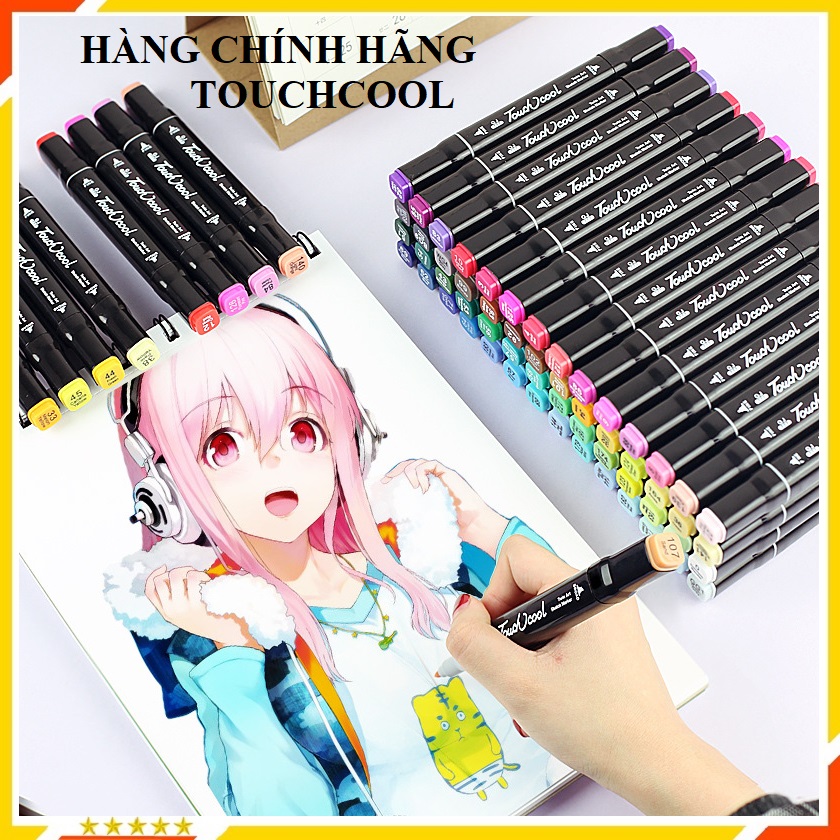 Bút màu maker Touchcool 40/60/80 màu, Màu vẽ chuyên nghiệp - Vẽ Anime, Truyện tranh Manga, Phong cảnh, Thiết kế thời trang - Hàng chính hãng